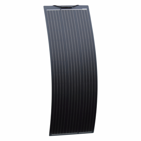 130W black semi-flexible fibreglass solar panel