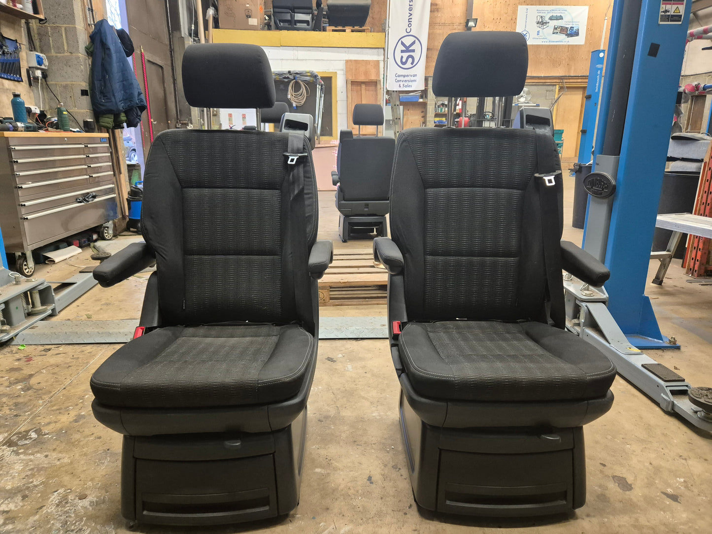 VW T5 or T6 Caravelle Single Rear Seats - Kutamo Fabric