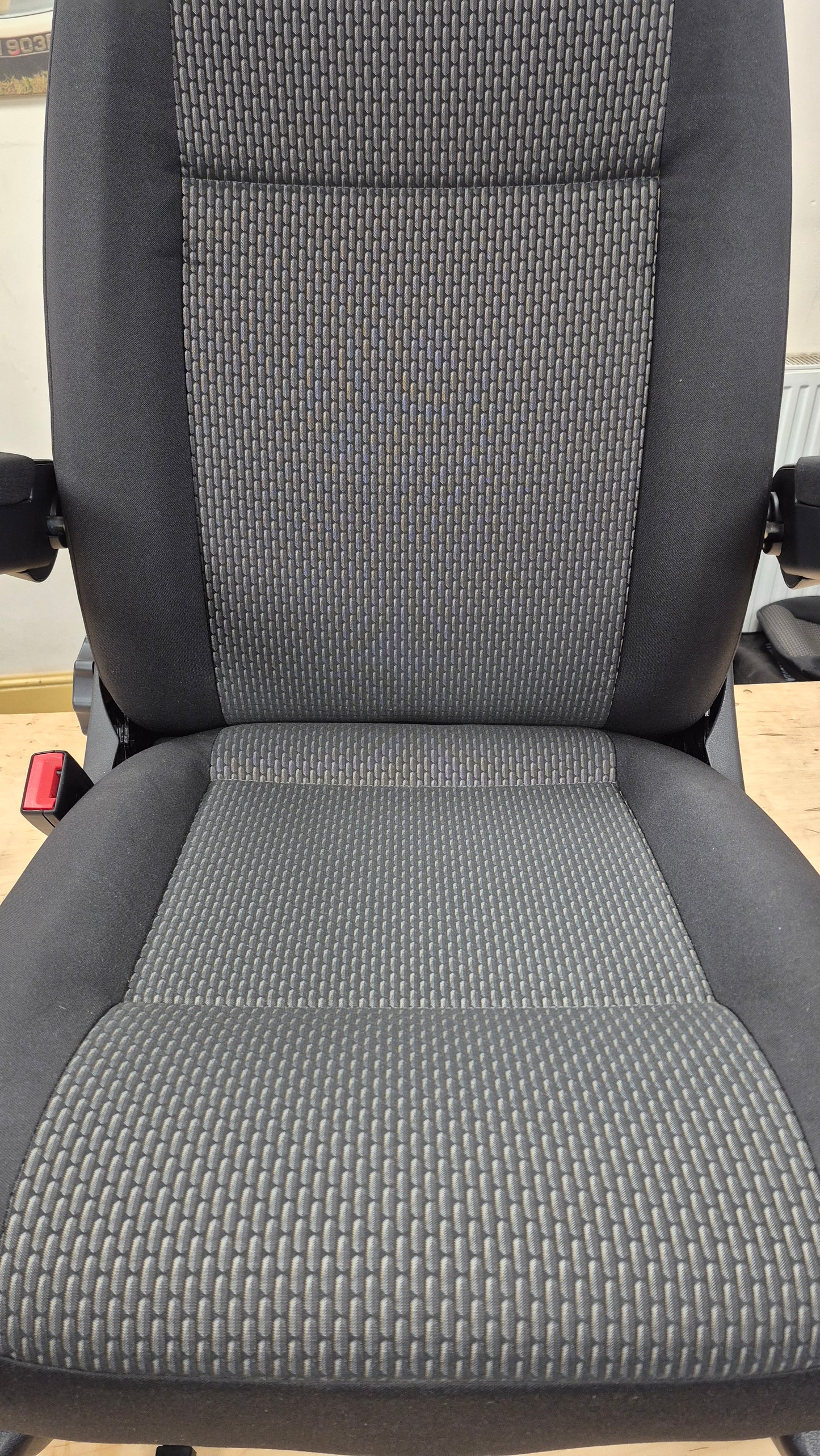 VW T5, T6, Caravelle Single Passenger Seat - Bricks Fabric