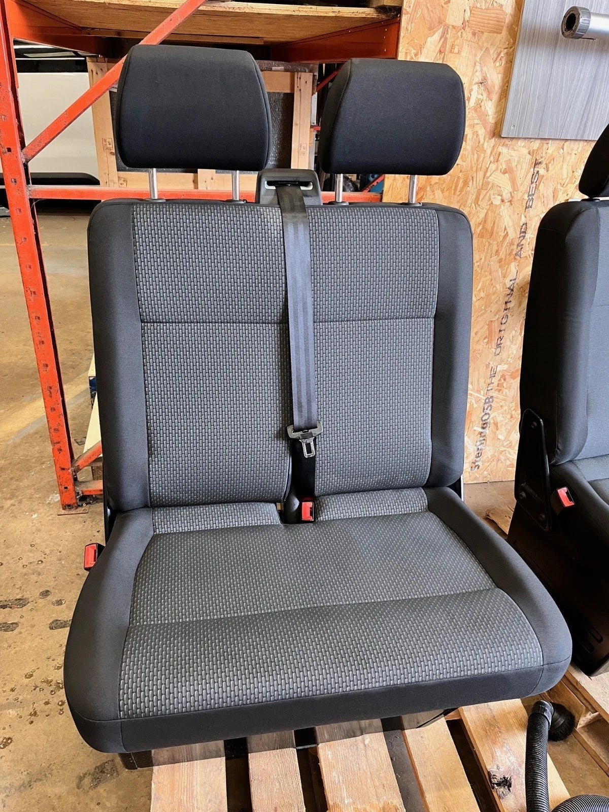 Genuine VW Transporter T6 T6.1 Shuttle Double Bench Seat Bricks Cloth Heated